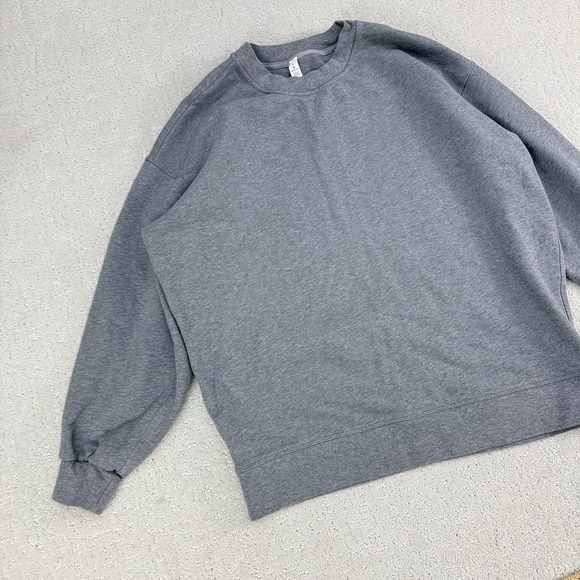 Lululemon All Yours Crew Sweatshirt Gray Size 8 Cotton Oversized - Picture 3 of 11
